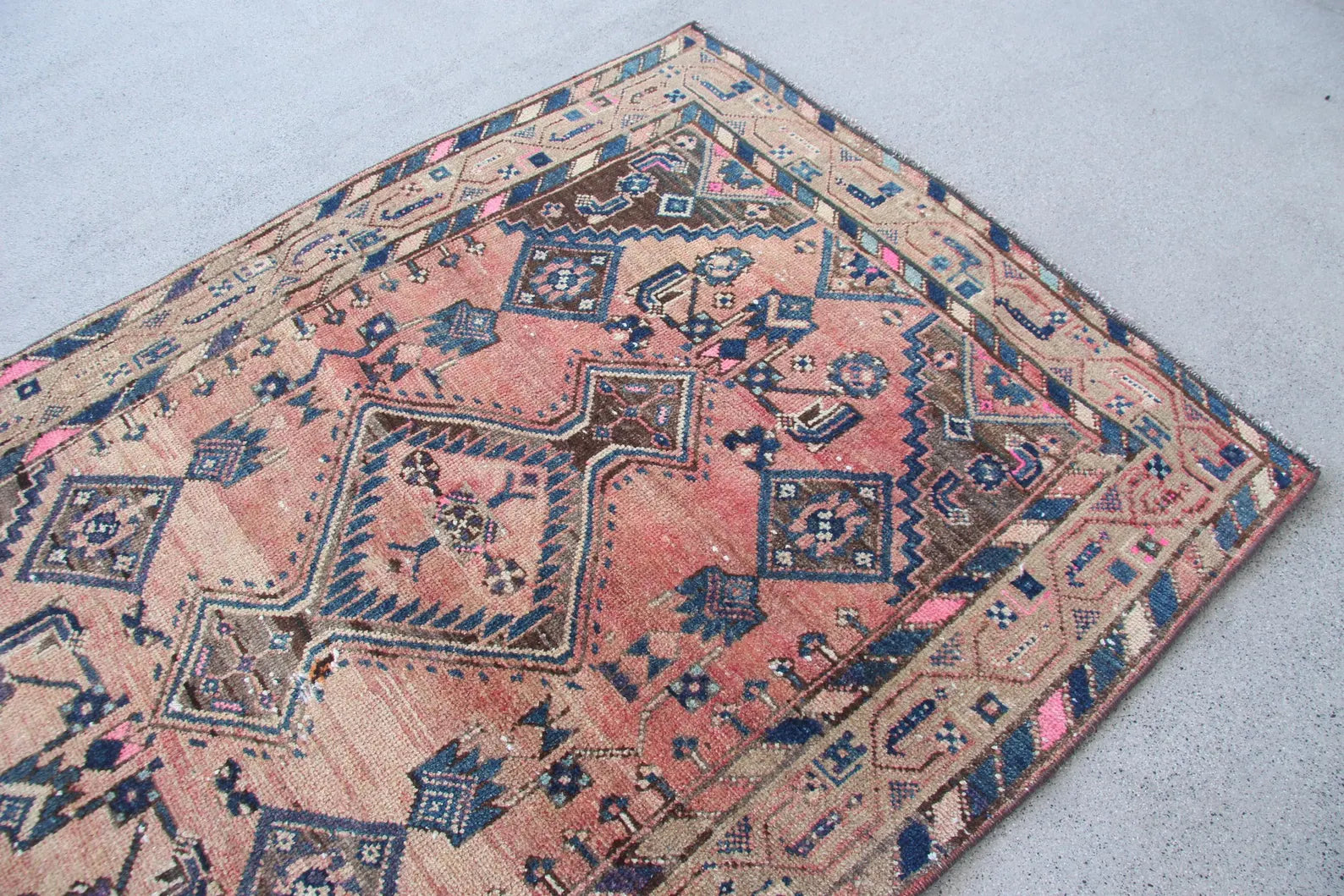 Vintage Persian Accent Area Rug 3.5 x 5 ft