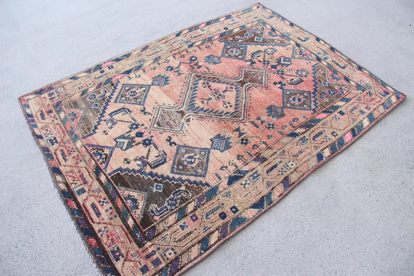 Vintage Persian Accent Area Rug 3.5 x 5 ft