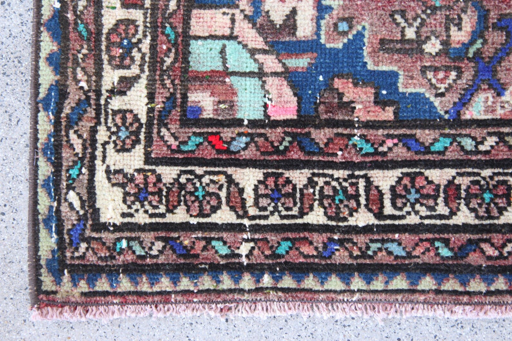 Vintage Persian Runner Rug 2.9 x 8.9 ft