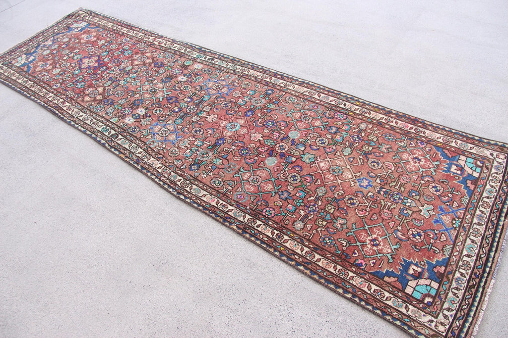 Vintage Persian Runner Rug 2.9 x 8.9 ft