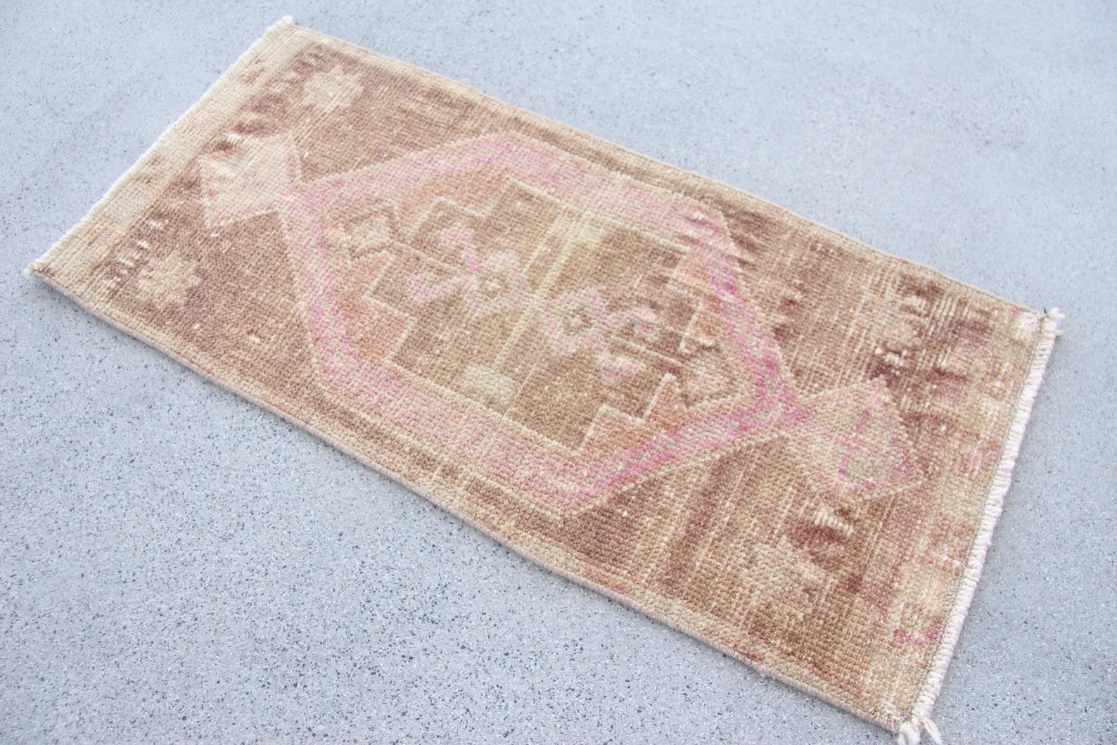 Vintage Turkish Mini Rug 1.3 x 2.8 ft