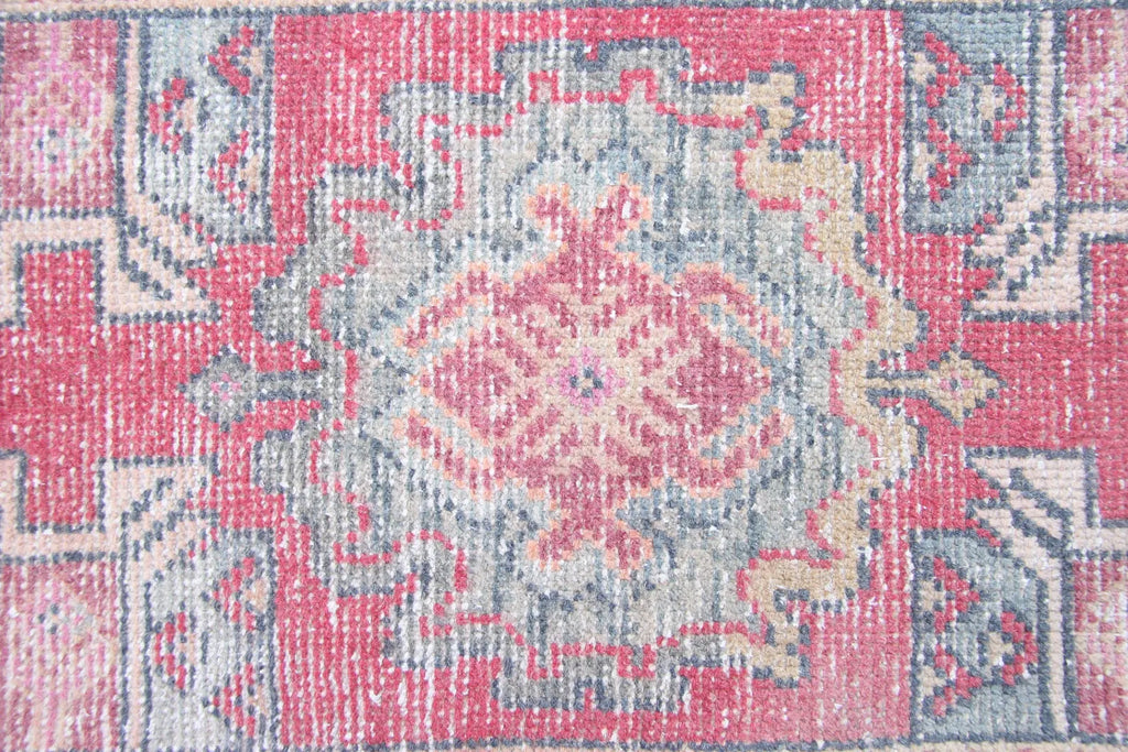 Vintage Turkish Mini Rug 1.4 x 2.8 ft