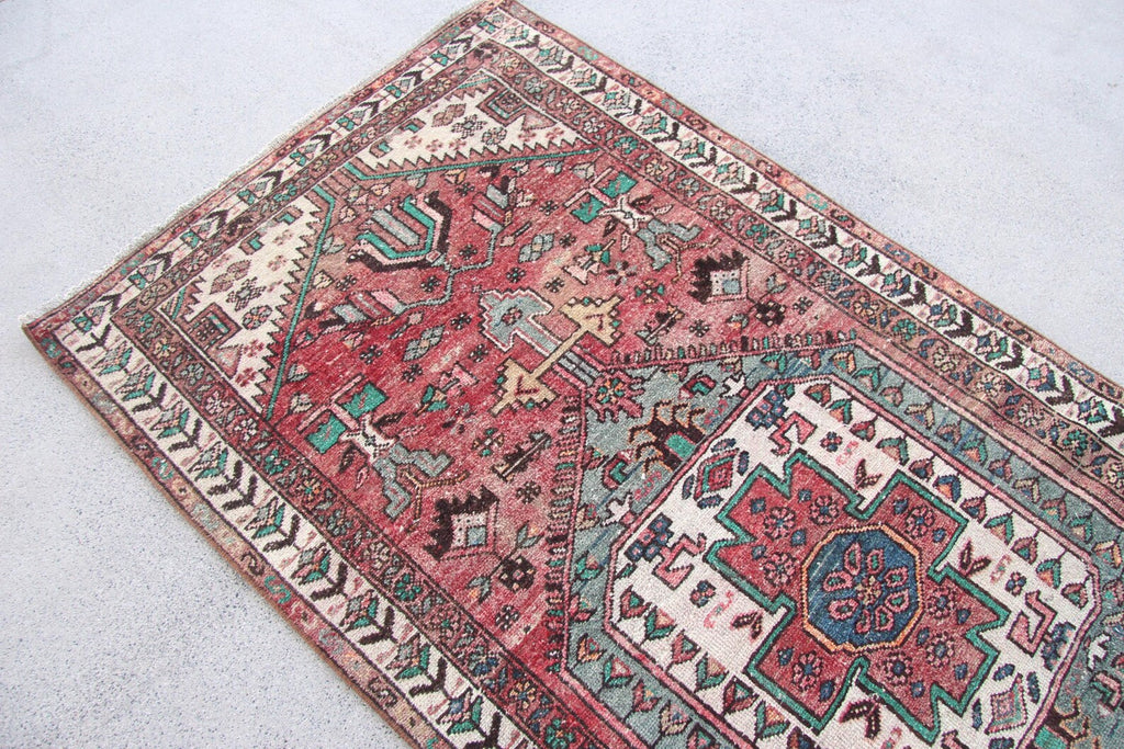 Vintage Persian Accent Area Rug 3 x 6.4 ft