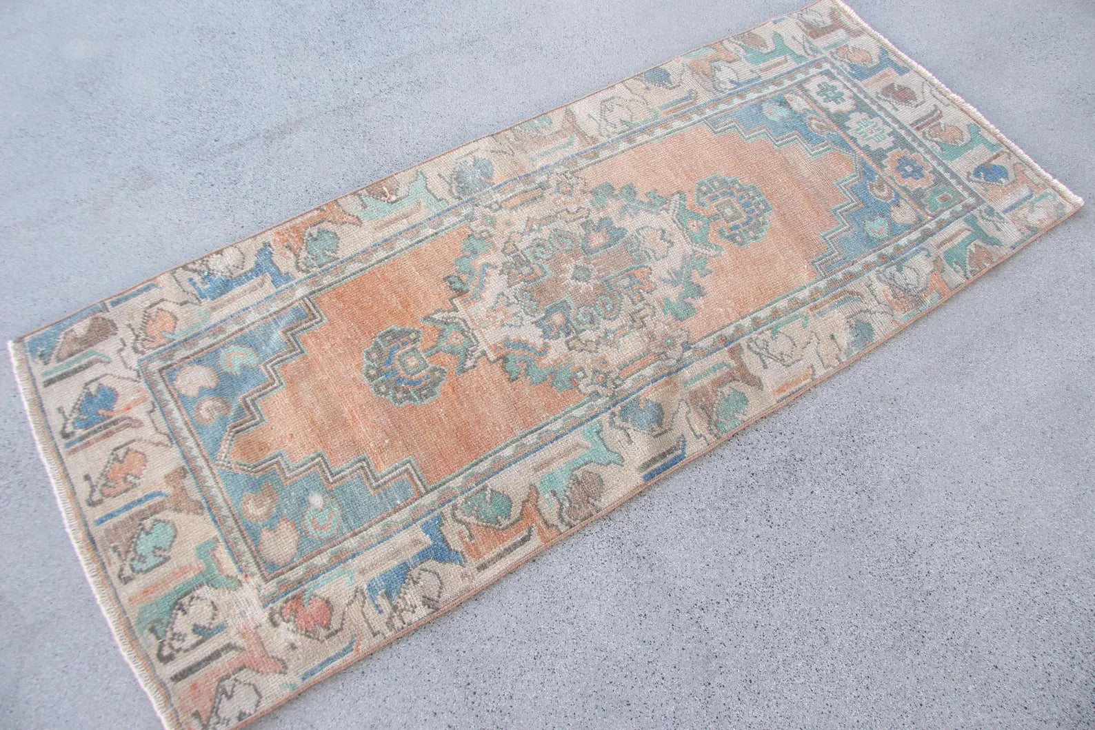 Vintage Turkish Runner Rug 2.2 x 5.5 ft