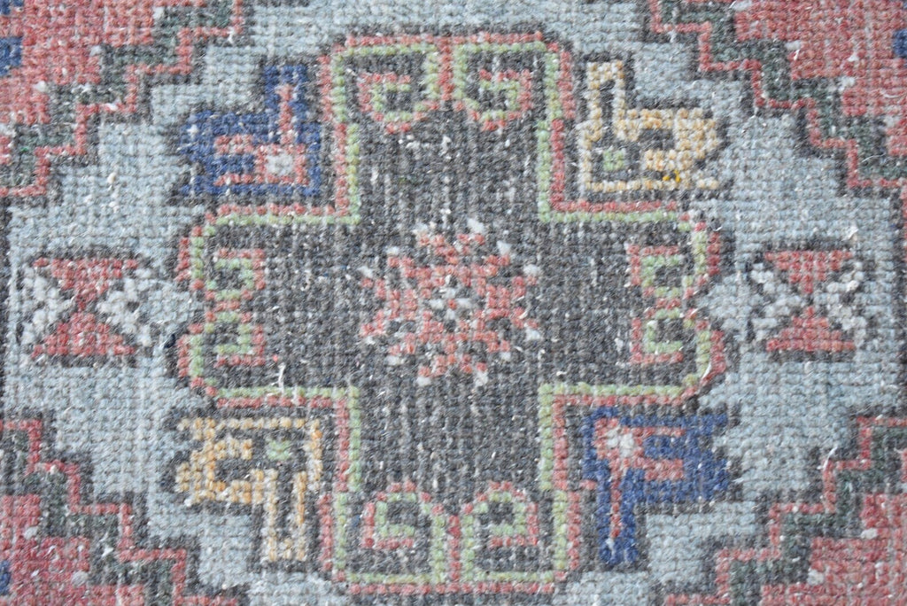 Vintage Turkish Mini Rug 1.5 x 2.9 ft