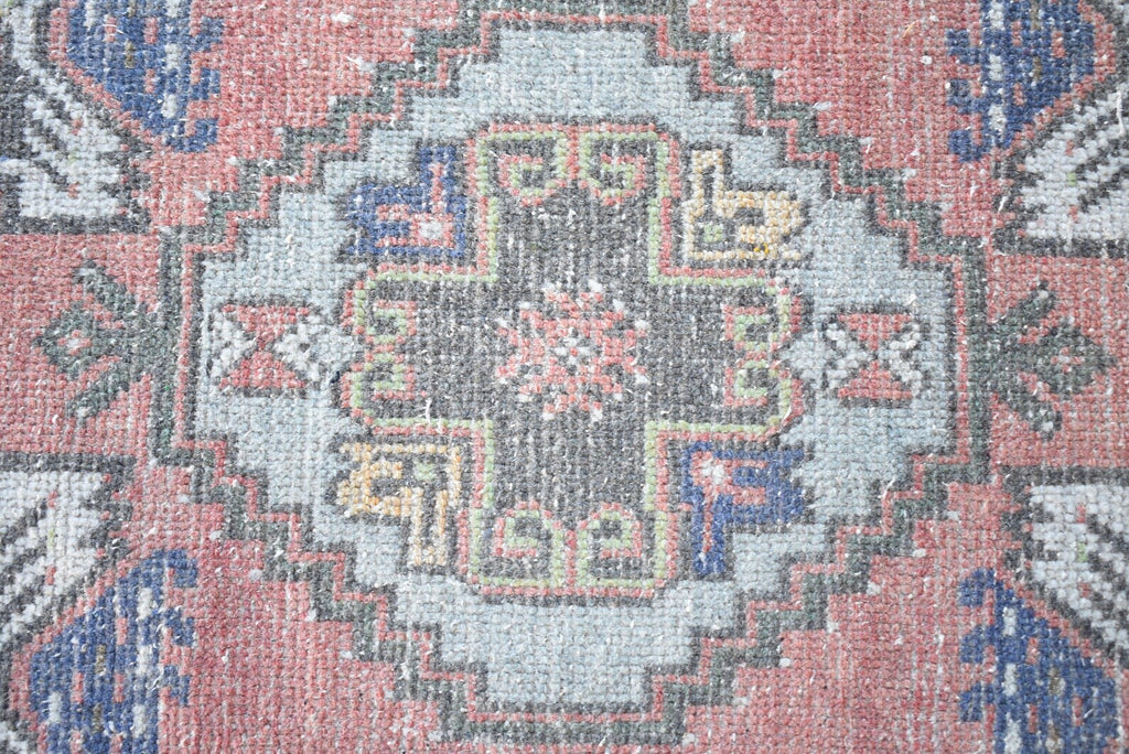 Vintage Turkish Mini Rug 1.5 x 2.9 ft