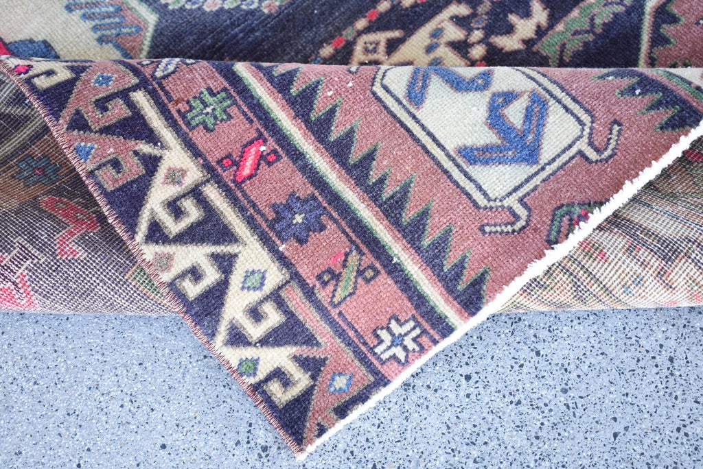 Vintage Persian Accent Area Rug 3.2 x 6.4 ft