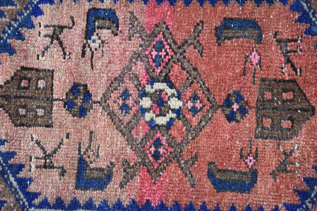 Vintage Persian Accent Area Rug 3.2 x 6.7 ft