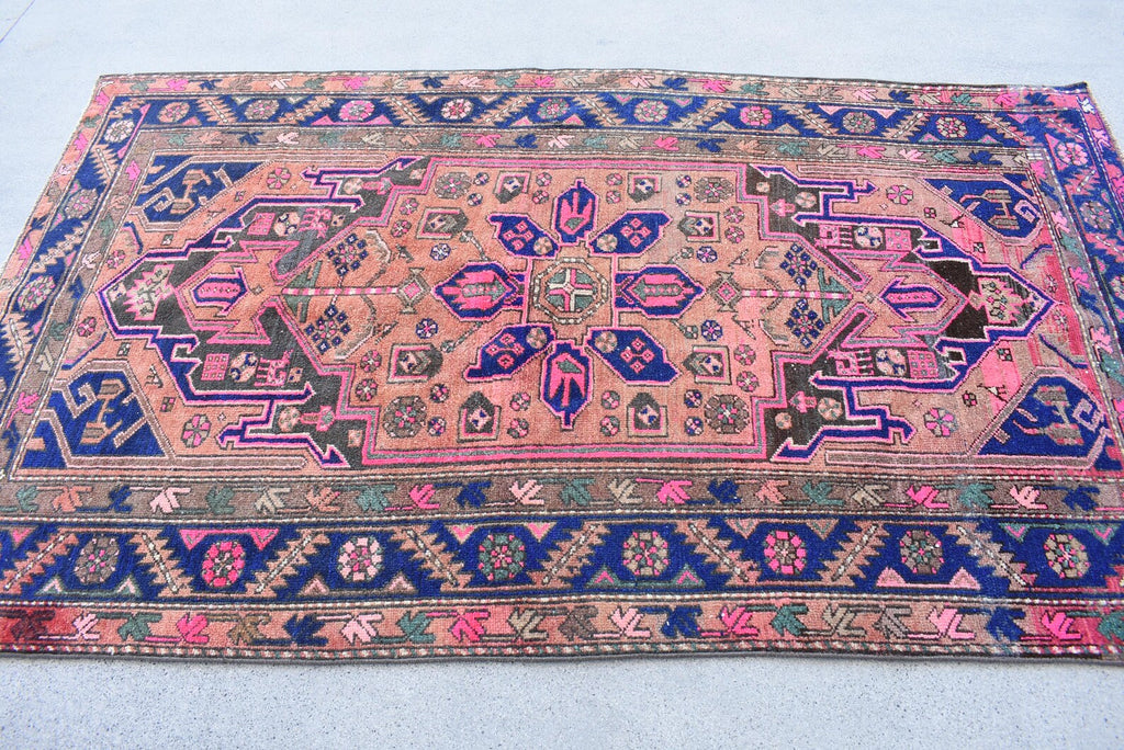 XL Vintage Persian Accent Area Rug 4.1 x 7.4 ft