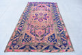 XL Vintage Persian Accent Area Rug 4.1 x 7.4 ft