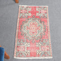 Vintage Turkish Mini Rug 1.5 x 2.7 ft