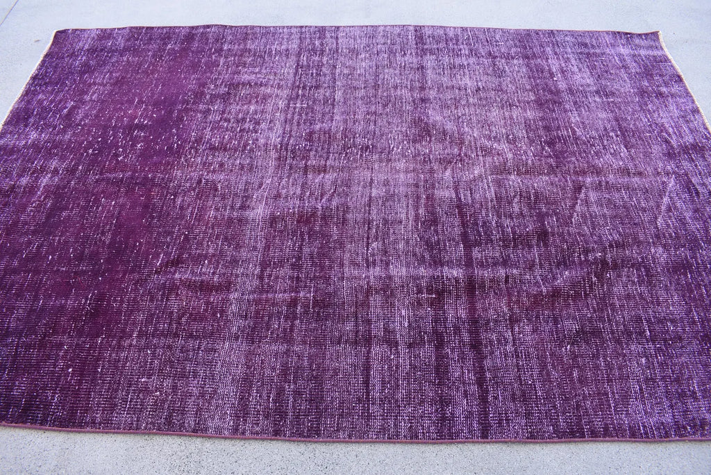 Vintage Turkish Accent Area rug 4.9 x 7.5 ft