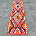 Vintage Turkish Runner Rug 2.6 x 9.1 ft