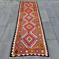 Vintage Turkish Runner Rug 2.9 x 9.4 ft
