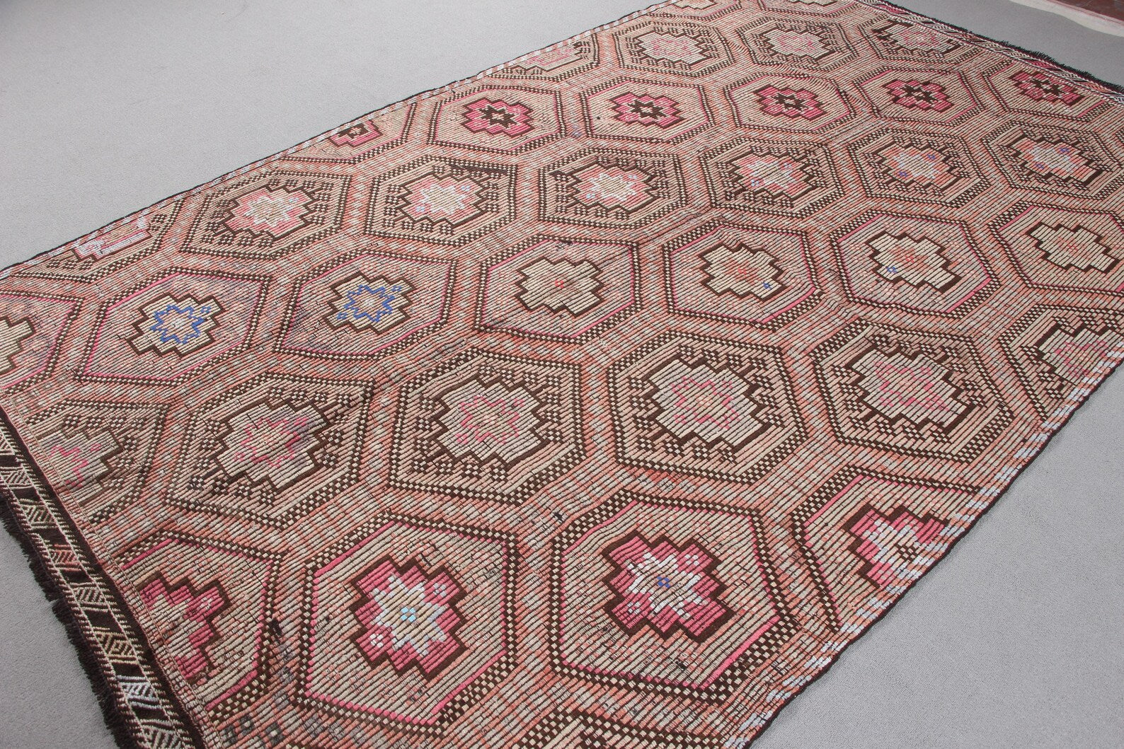 XL Vintage Turkish Accent Area rug 6 x 9.7 ft