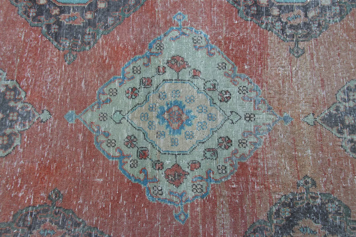 Vintage Turkish Runner Rug 3 x 12.4 ft