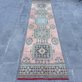 Vintage Turkish Runner Rug 2.6 x 11.3 ft