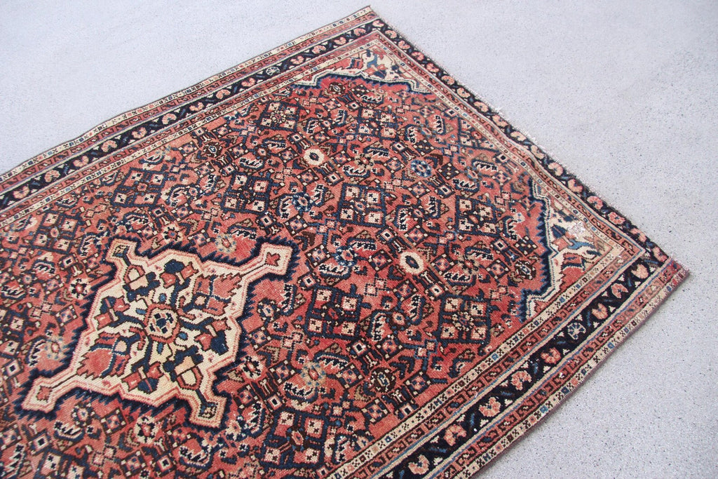 Vintage Persian Accent Area Rug 3.5 x 5.4 ft