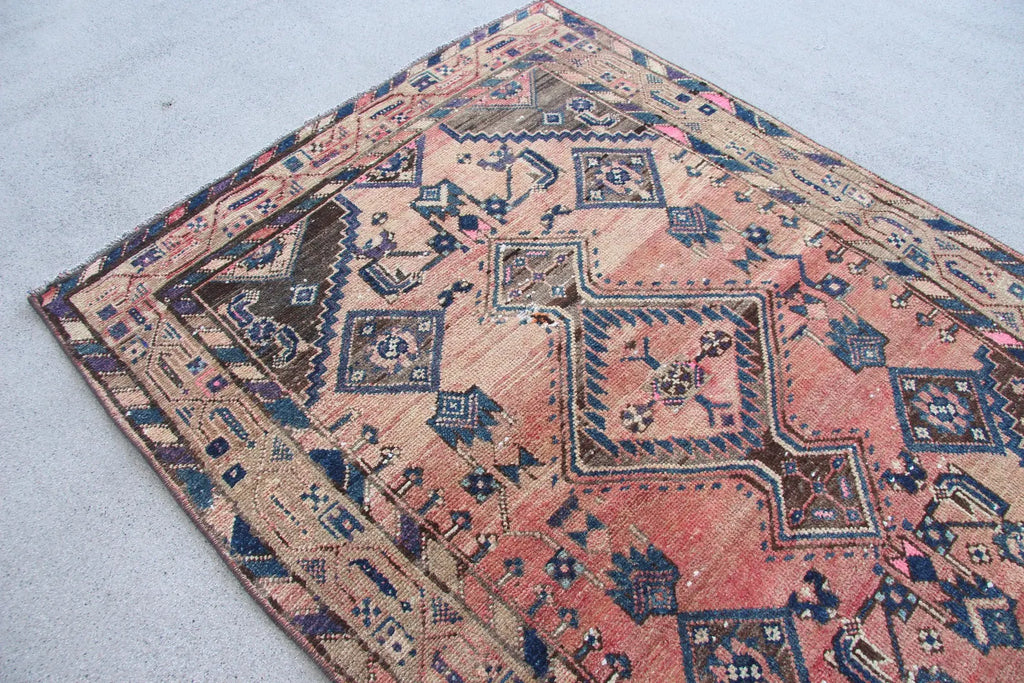 Vintage Persian Accent Area Rug 3.5 x 5 ft