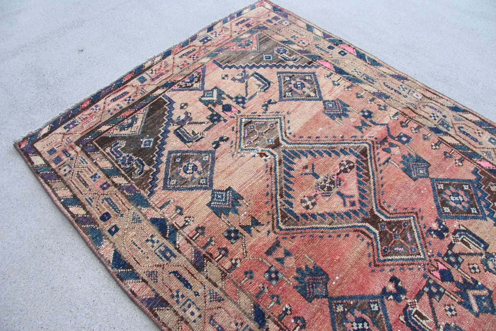 Vintage Persian Accent Area Rug 3.5 x 5 ft