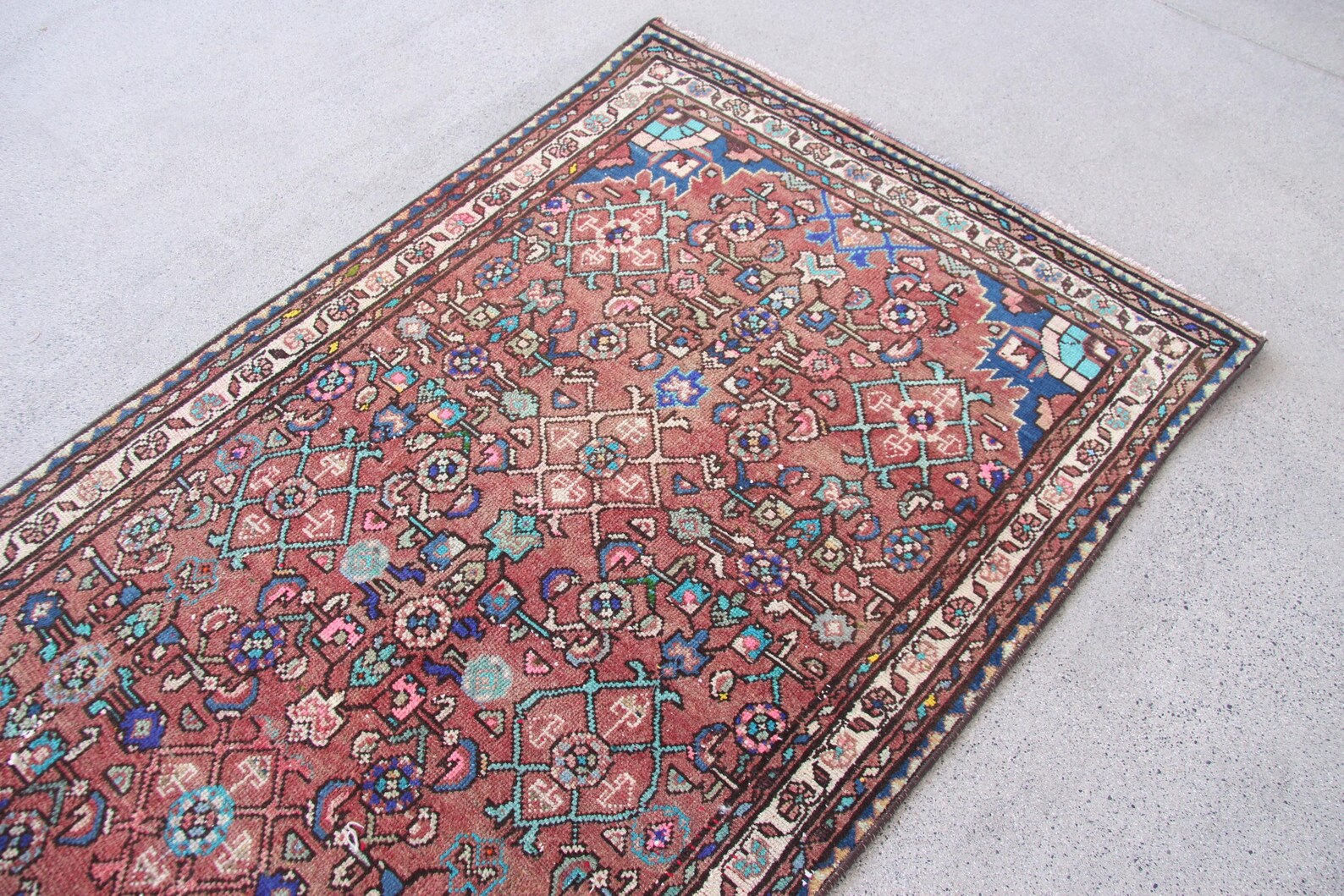 Vintage Persian Runner Rug 2.9 x 8.9 ft