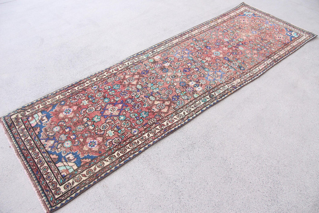 Vintage Persian Runner Rug 2.9 x 8.9 ft