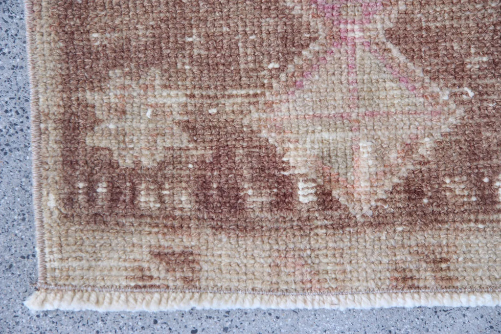 Vintage Turkish Mini Rug 1.3 x 2.8 ft