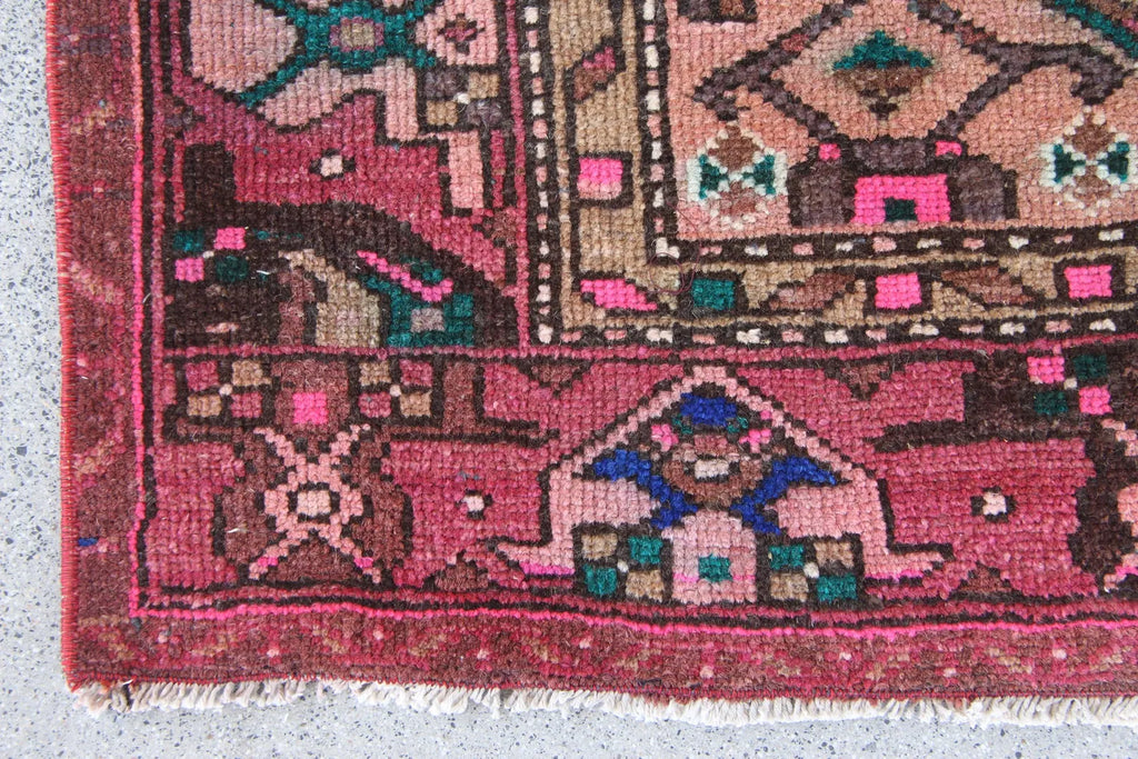 Vintage Persian Accent Area Rug 3.8 x 7.2 ft