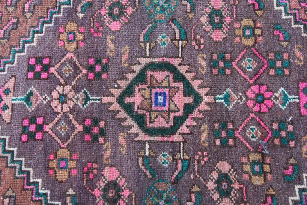 Vintage Persian Accent Area Rug 3.8 x 7.2 ft