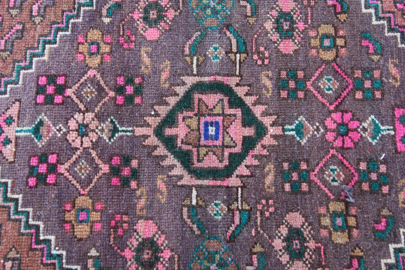 Vintage Persian Accent Area Rug 3.8 x 7.2 ft