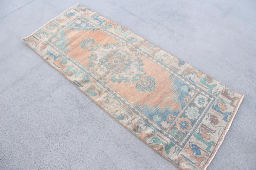 Vintage Turkish Runner Rug 2.2 x 5.5 ft