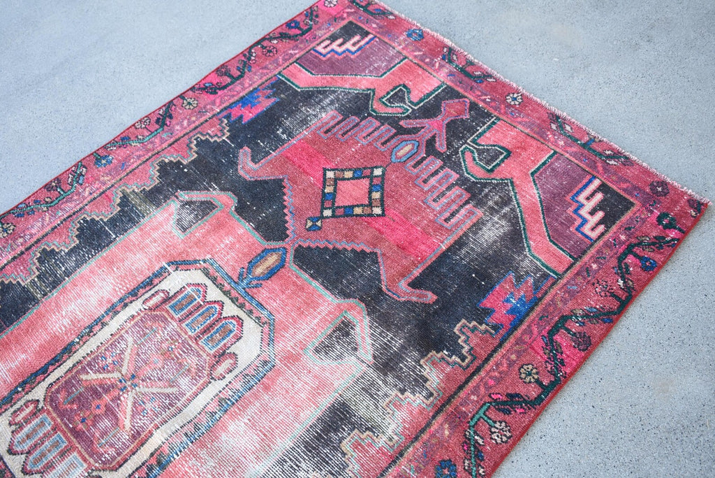 Vintage Persian Accent Area Rug 3.4 x 6.8 ft