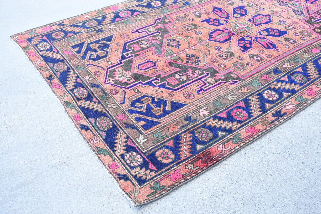 XL Vintage Persian Accent Area Rug 4.1 x 7.4 ft
