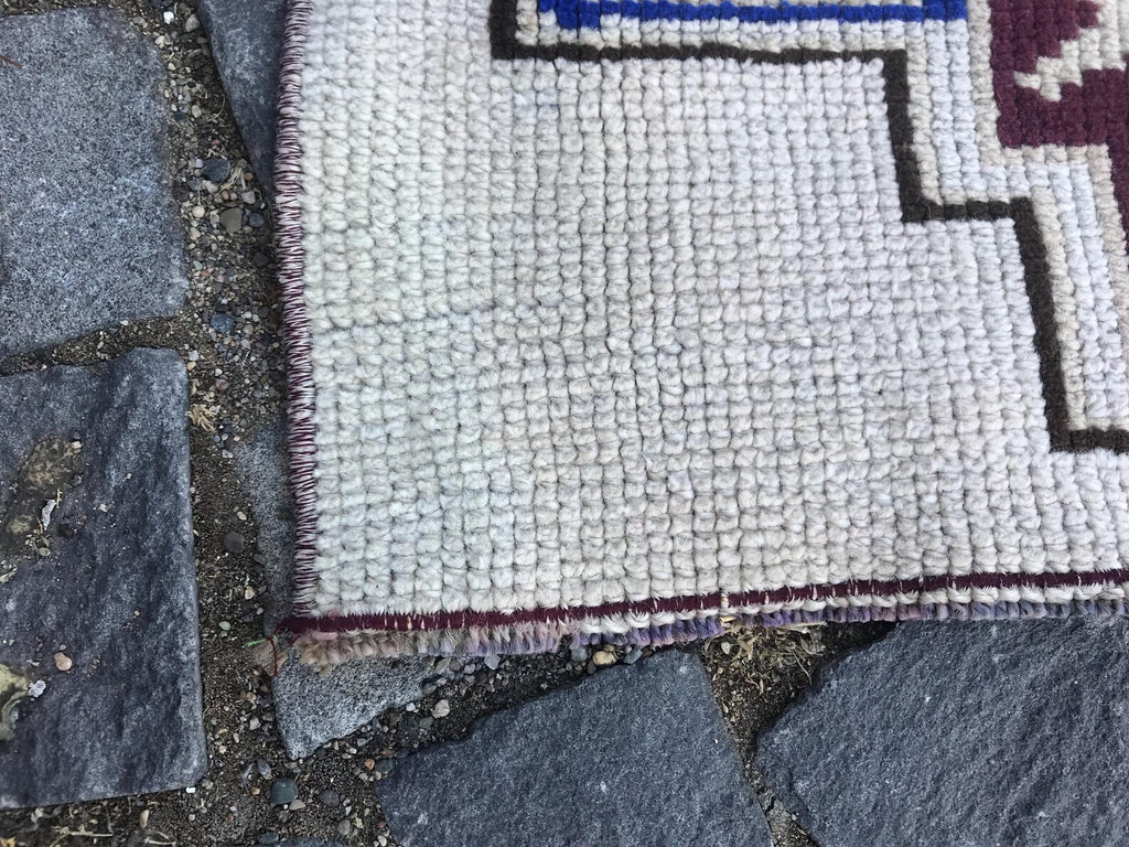Vintage Turkish Mini Rug 1.7 x 2.1 ft