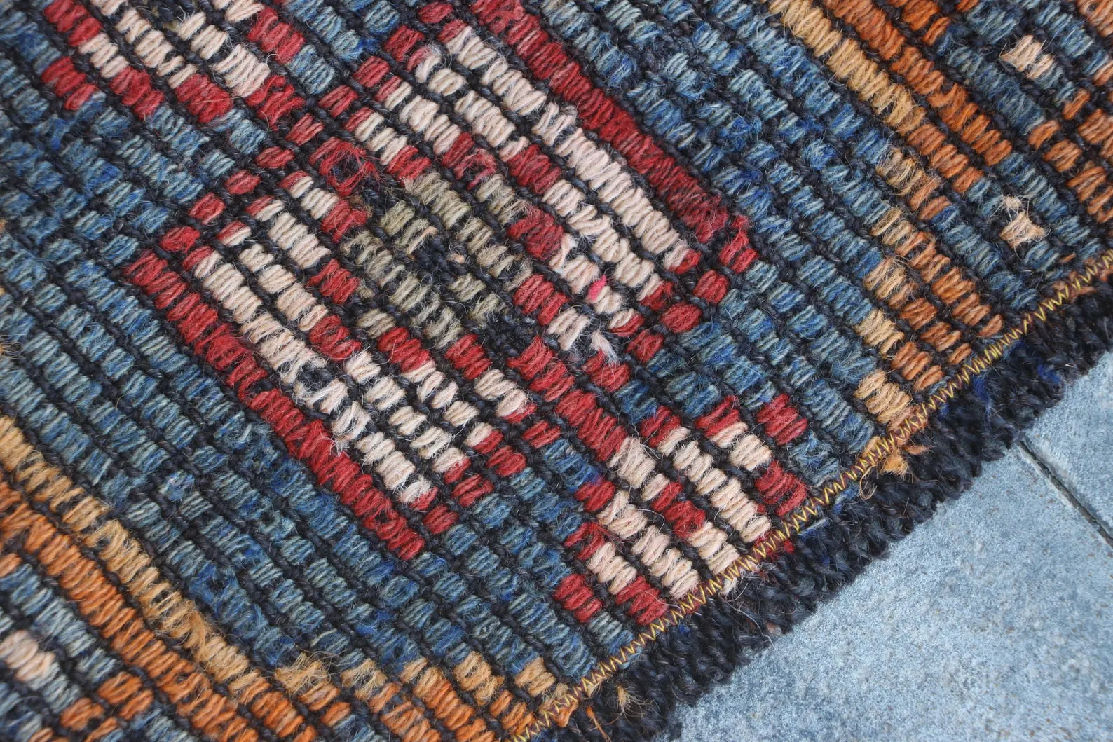 Vintage Turkish Runner Rug 2.4 x 7.1 ft