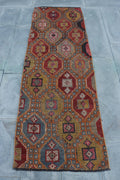 Vintage Turkish Runner Rug 2.4 x 7.1 ft