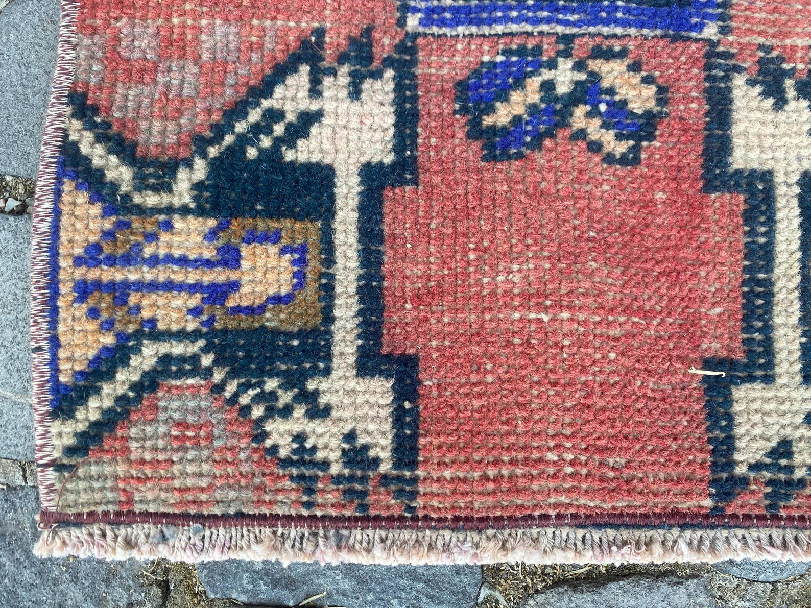 Vintage Turkish Mini Rug 1.3 x 2.5 ft