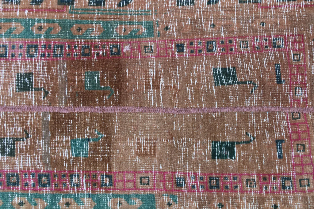 Vintage Turkish Mini Rug 1.8 x 2.3 ft