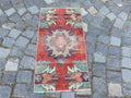 Vintage Turkish Mini Rug 1.3 x 2.7 ft