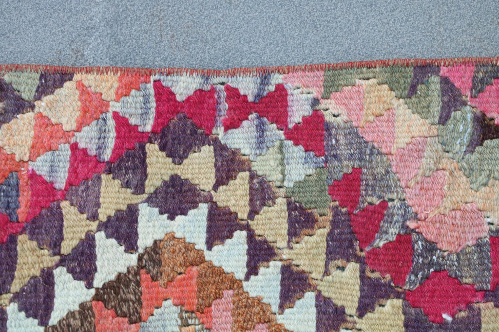 Vintage Turkish Runner Rug 2.2 x 9 ft