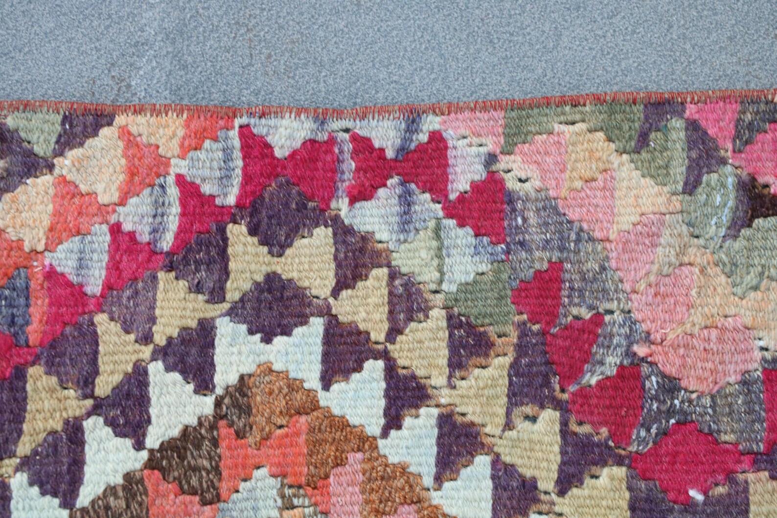 Vintage Turkish Runner Rug 2.2 x 9 ft