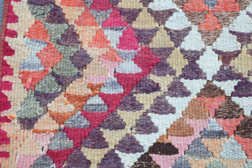 Vintage Turkish Runner Rug 2.2 x 9 ft