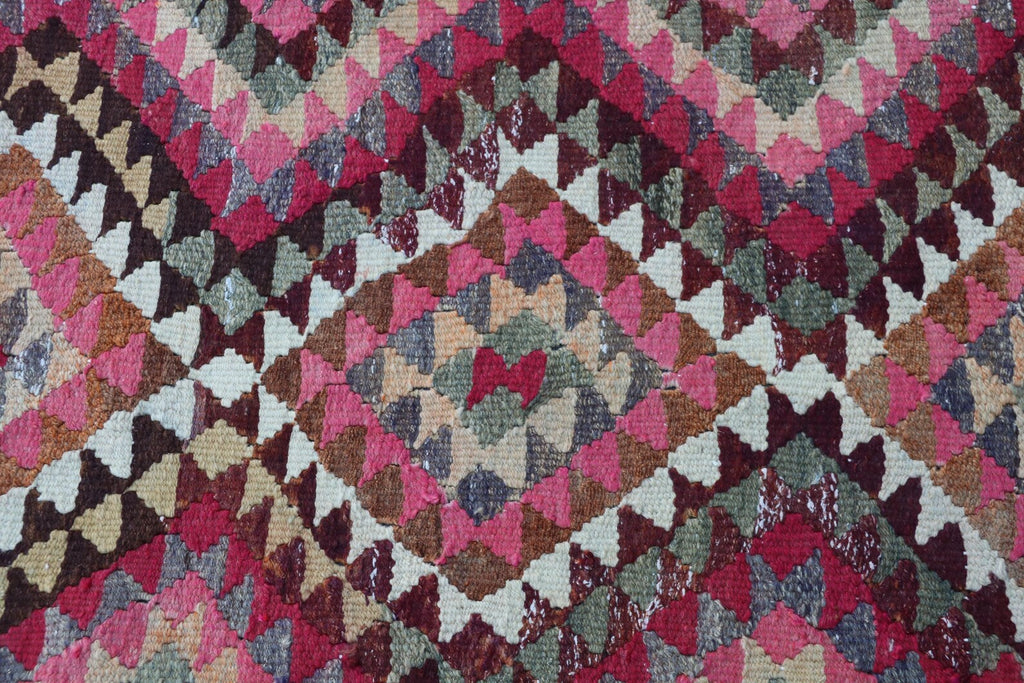 Vintage Turkish Runner Rug 2.2 x 9 ft
