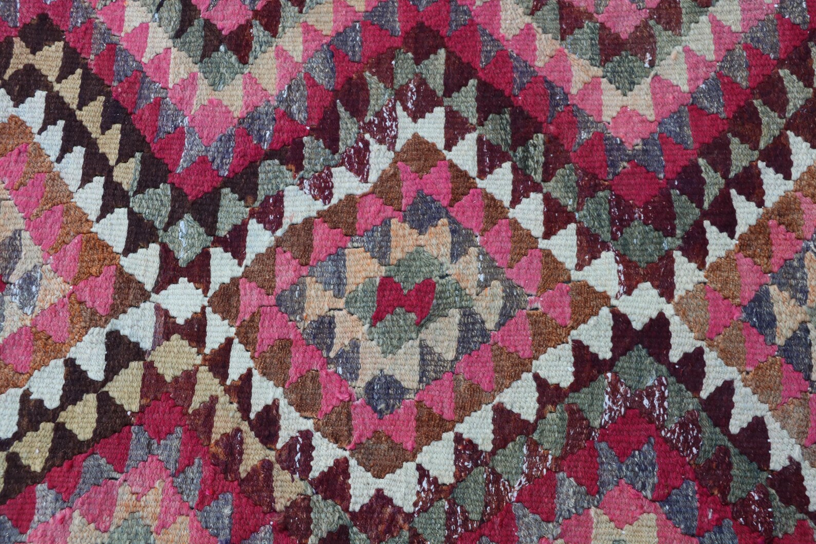 Vintage Turkish Runner Rug 2.2 x 9 ft