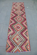 Vintage Turkish Runner Rug 2.2 x 9 ft