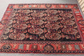 Vintage Turkish Accent Area rug 4.6 x 6.3 ft