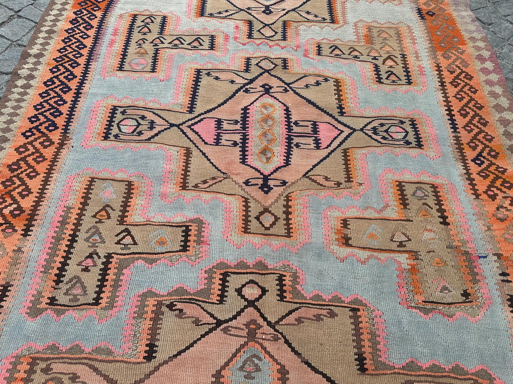 XL Turkish Kilim Accent Area rug 5.4 x 11.8 ft