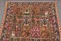 Vintage Turkish Accent Area rug 3.5 x 4.9 ft