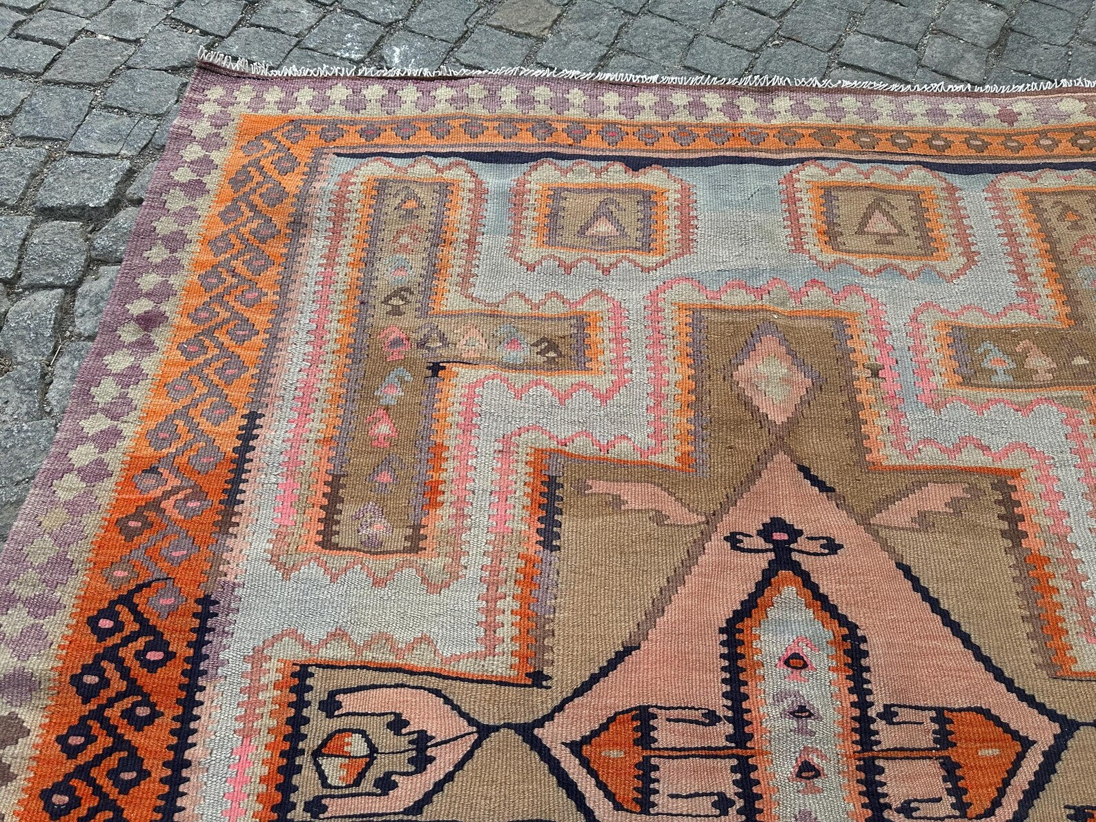 XL Turkish Kilim Accent Area rug 5.4 x 11.8 ft