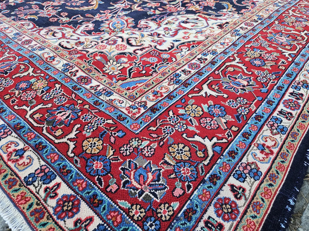 XL Vintage Persian Accent Area Rug 9.8 x 12.5 ft